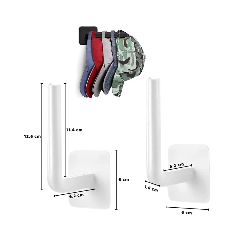 UNIVERSOENLÍNEA.COM | 4pz Ganchos Adhesivos para Pared, para Gorras, Bolsos,