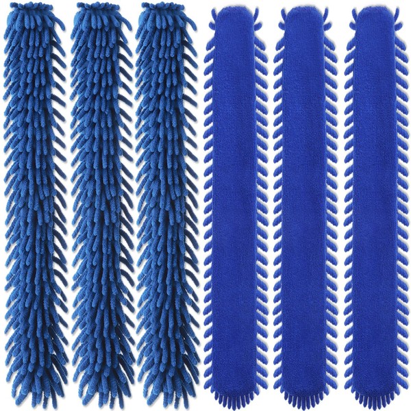 Reallnaive 6 Pcs Dual-Sided Chenille and Terry Microfiber Duster Covers