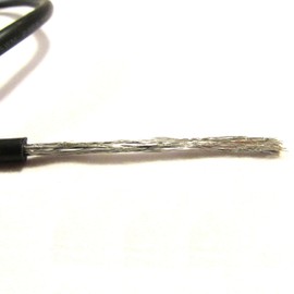 Guitar Circuit Hookup Wire - Shielded - 2-Conductor - 24 AWG - 12-Feet - Black