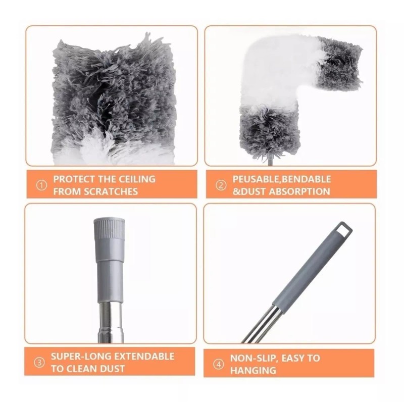 Dolores Plumero Retractil Plegable Microfibra Limpiador Polvo Techos