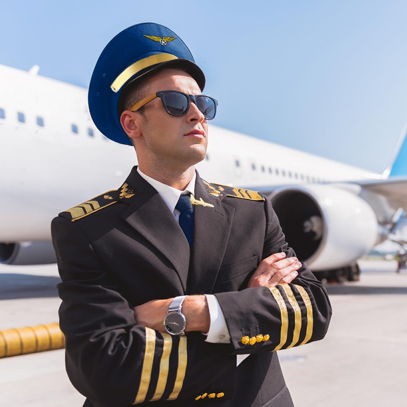 LaVenty Pilot Costume Airline Pilot Captain Costume Pilot Dress Up