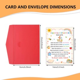 Christian Card First Day of Kindergarten Back to School Supplies for Kids Girls First Day of School Gifts for Teens Boys Daughter Son from Mom Dad Back to School 1st 5th 8th Grade College High School