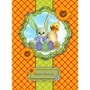 CafePress Cute Easter Greeting Card With Chick And Rabbit Folded