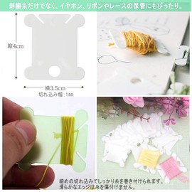 Thread Spooler, Embroidery Thread Winder, Plastic Holder, Convenient Storage, Neatly Organized, Set of 200 (4 Colors)