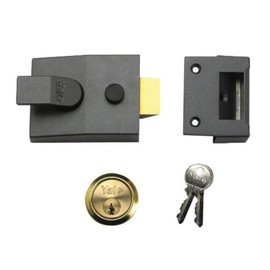 Yale Locks P88 Standard Nightlatch DMG Brass Cylinder 60 mm Backset Visi Pack