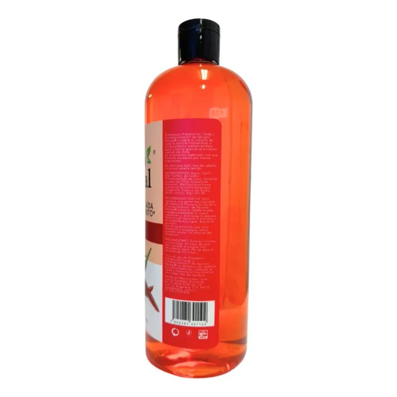 6 Pz Shampoo Secreto Herbal De Chile Prevención Caída Capilar