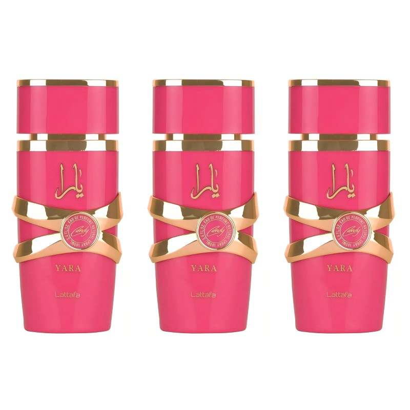 3Pcs Yara Candy by Lattafa Floral Eau De Parfum Spray