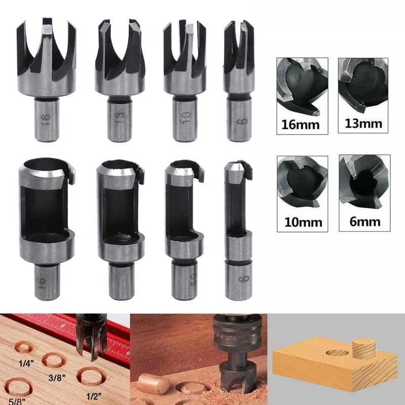 GYSRXS 23 Piece Countersink Drill Bit Set 6×Countersink 7×Trend Drill
