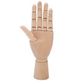 Wooden Hand Rotation Joint Professional Hand Model Various Shapes Wooden Mannequin Hand for Sketching Cartoon Decorate Left Hand