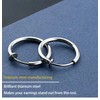 Kstudent 4 Pairs Titanium Steel Hoop Earrings for Men Women,