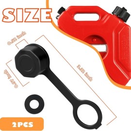 NoBrand 2PCS Gas Can Cap Replacement for Rear Gas Can Vent, Flexible & Premium Seals Gas