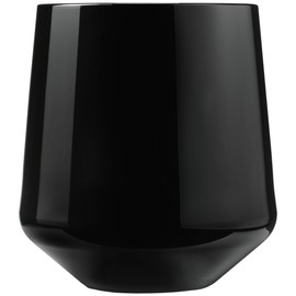 Drinique Stemless Unbreakable Tritan Wine Glasses, 12 oz (Set of 4), Black