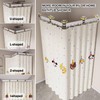 Wall Mount Folding Shower Curtain Rod, 69 Inches (5-Fold), Adjustable