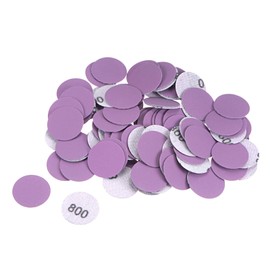 uxcell 100Pcs 1-Inch Purple Sanding Discs 800 Grits Hook and Loop Professional Aluminum Oxide Sand Paper Mini Size for Wood Metal Paint Finishing