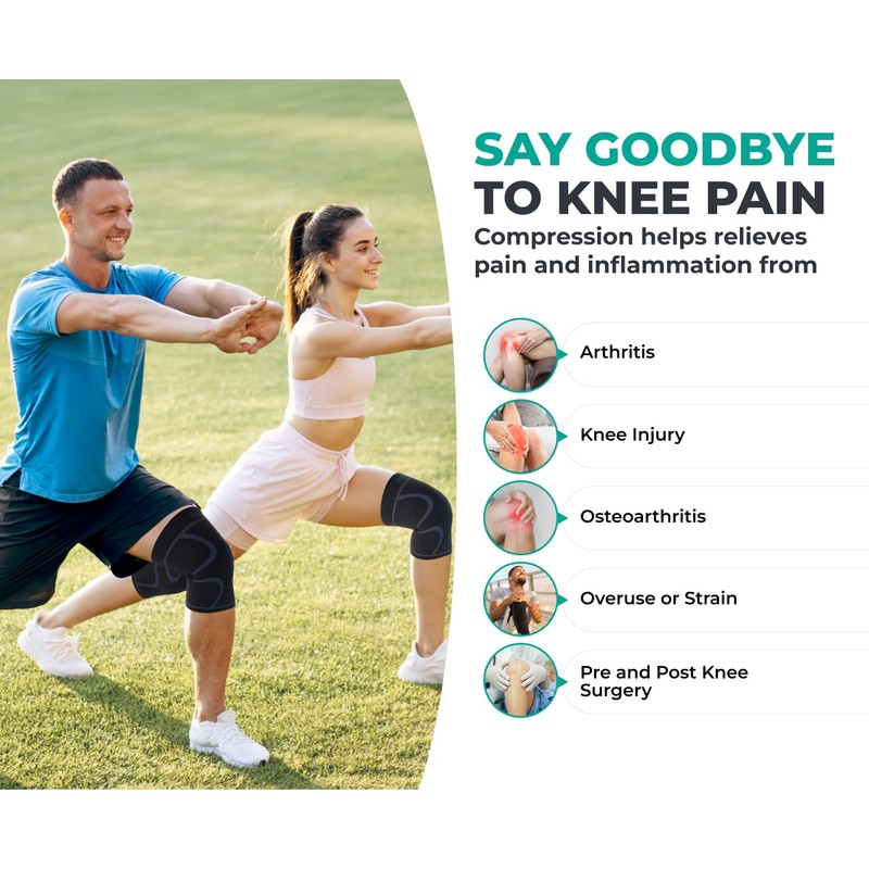 MODVEL Knee Support Set for Men and Women, Breathable Knee