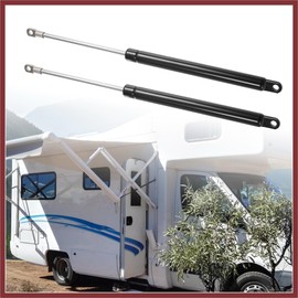 HEROFFIX 2 Pcs 12 Inch 35Ib/156N Black Lift Supports Struts Shocks Gas Spring Universal for RV Car Truck Boat Window Cabinet Door Cover Lids Replace Parts