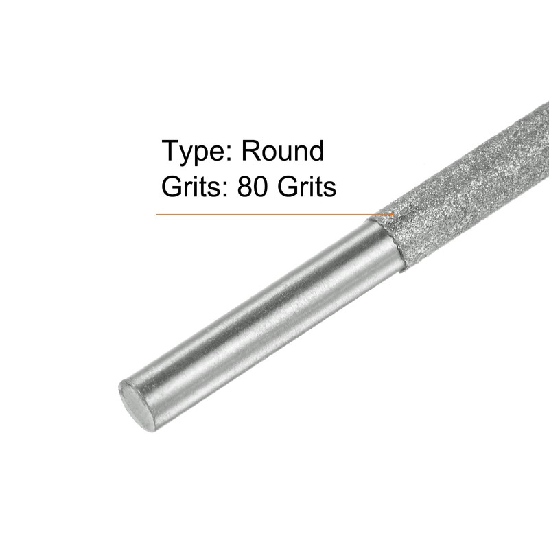 sourcing map Diamond Chainsaw File 5/32"(4mm) 80 Grits High Hardness