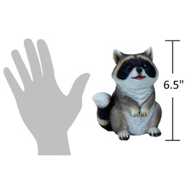 Distinctive Designs 6.25" Begging Raccoon Figurine - Cute Racoon Home Decor - Raccoon Figure for Cabin, Lodge, and Rustic Decor