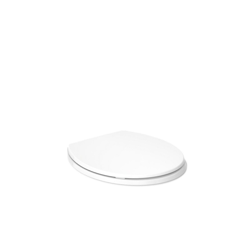KOHLER 20111-0 Brevia, Slow Close Toilet Seat, Round Toilet Seat,