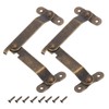 sourcing map 2 Pcs Lid Folding Support Hinges, Iron 180