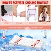 12 Pack Baseball Cooling Towels, Baseball Ice Towels for Neck,