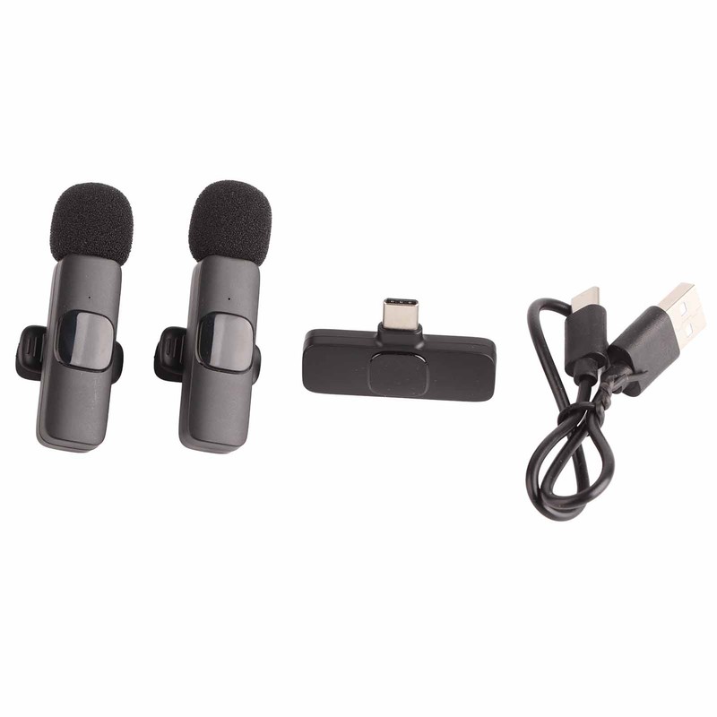 Wireless Lavalier Microphone Mini Plug and Play Live Stream Recording