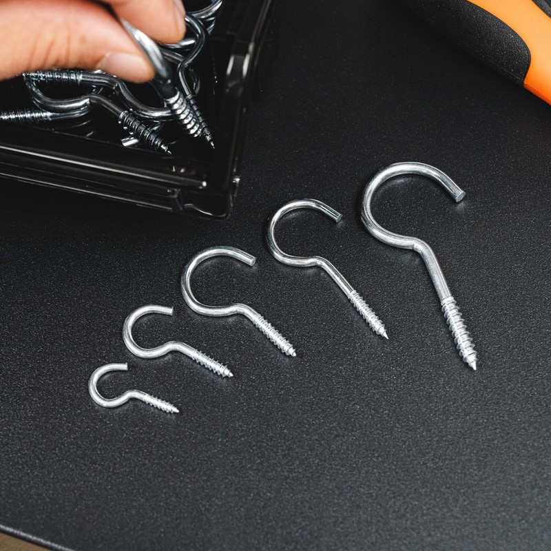 HELPMATE Screw Hooks Curved 40 x 3.0 x 15 x
