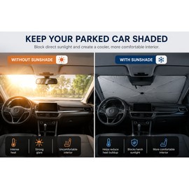 Car Windshield Sun Shade Umbrella for Sun Protection – Foldable Design with 360° Bendable Handle for Cars & SUVs