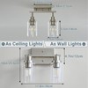 LOUSACE 2 Light Brushed Nickel Bathroom Vanity Track Light Fixtures