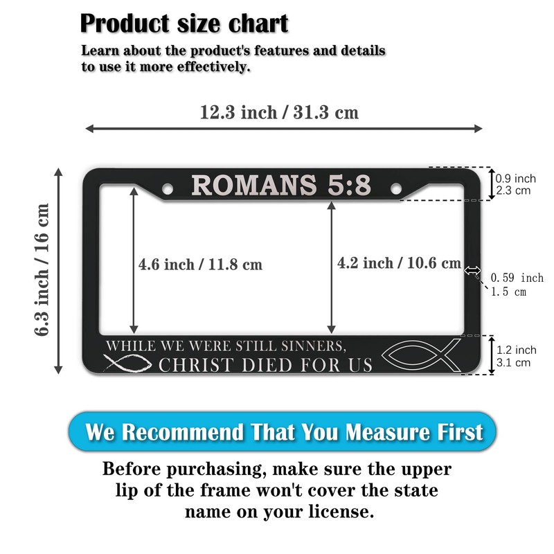 License Plate Frames Black and White License Plate Frame Jesus