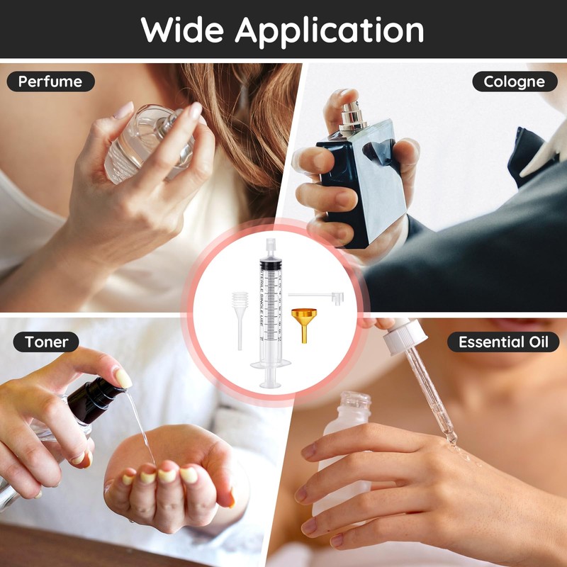 Segbeauty 8pcs Perfume Refill Kit, 10ml 0.34oz Plastic Perfume Travel