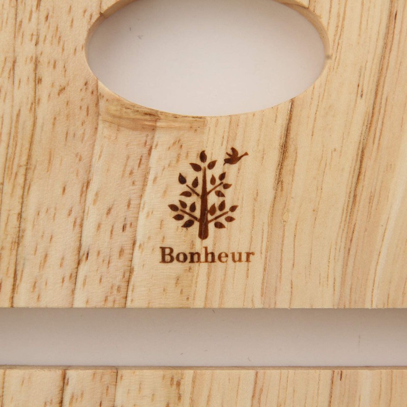 Fuji Boeki Trivet, Pot Mat with Handle, Natural Pear Shape,