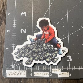 Counting Money Adult Humor Sticker For Skateboard Phone Guitar Ect. Mat111