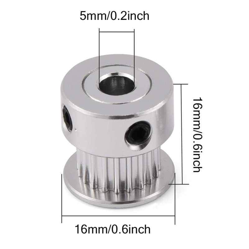 Topiky Timing Belt Pulley, 5 Pieces GT2 5 mm /