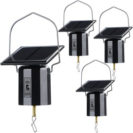4 Pieces Solar Powered Wind Spinner Small Motor Solar Energy Hanging Rotating Motor Revolving Wind Chime Spinner Motor for Wind Chime Sun Catchers Display Patio Garden Lawn Entryway Outdoor Decoration