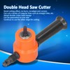 Metal Cutter Drill Attachment, Good Effect 1500-3000rpm Portable Double Head