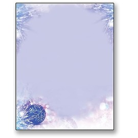 Holiday Sparkle Stationery Paper - 50 Sheets Letterhead for Winter & Holiday Events
