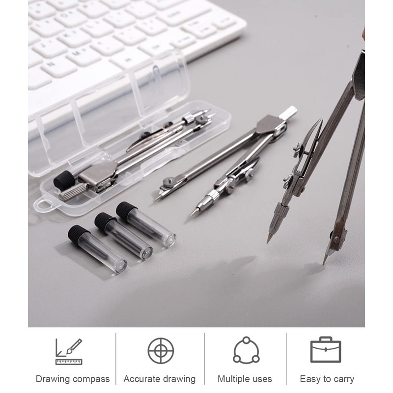 DEZ 1 Piece Compass with Locking Screw Compass Technical Drawing