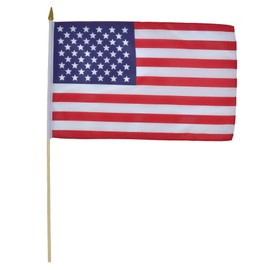 In the Breeze U.S.A. Stick Flag, 12 by 18-Inch (12 pieces)
