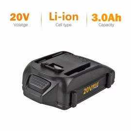 For Worx 2pack For WORX 20V MAX Extend Lithium Battery 20 Volt WA3520 WA3525 WA3575 WG155