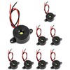 QWORK 8pcs Electronic Buzzer 3-24V Active Buzzer 87dB Buzzer Alarm