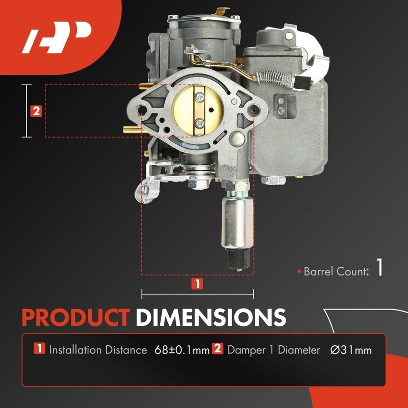 A-Premium 1 Barrel Carburetor Compatible with 1975-1982 Air-cooled Volkswagen Beetle