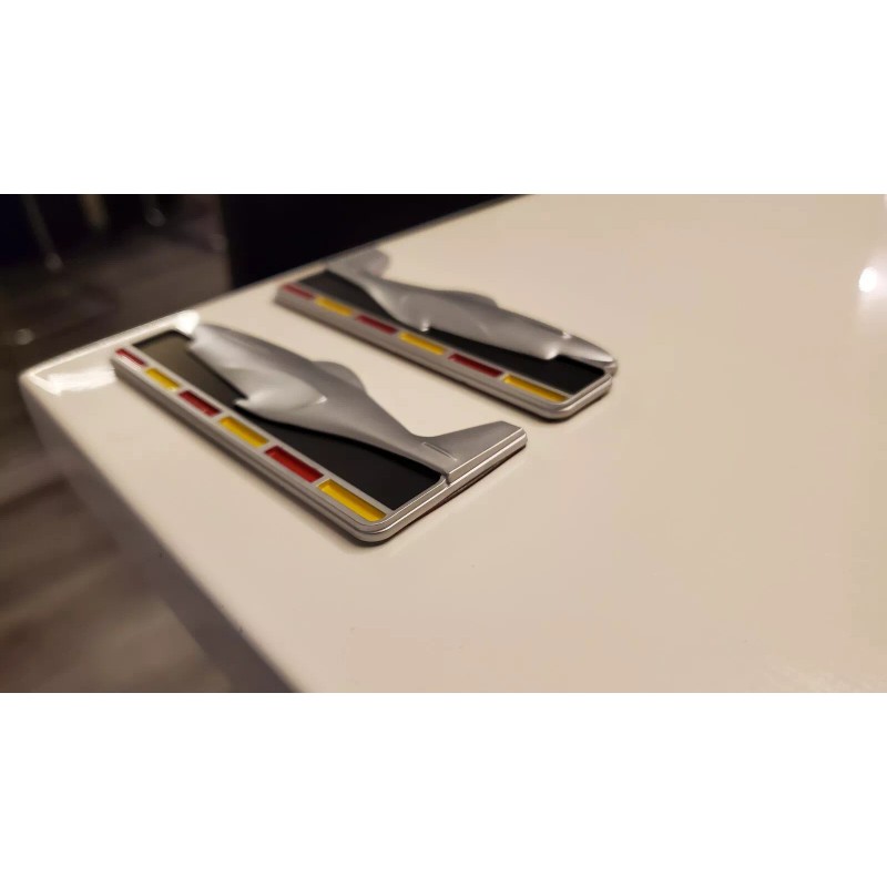 Mustang 2x Mustang Roush P-51 Jet Side Fender Emblem Badge