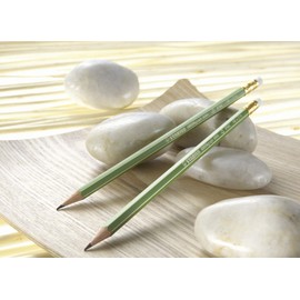 Eco-Friendly Graphite Pencil with Eraser - STABILO GREENgraph - Pack of 3 - HB