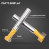 Exqutoo 1/4" Shank T-Slot Cutter Router Bit 3/8" & 1/2"
