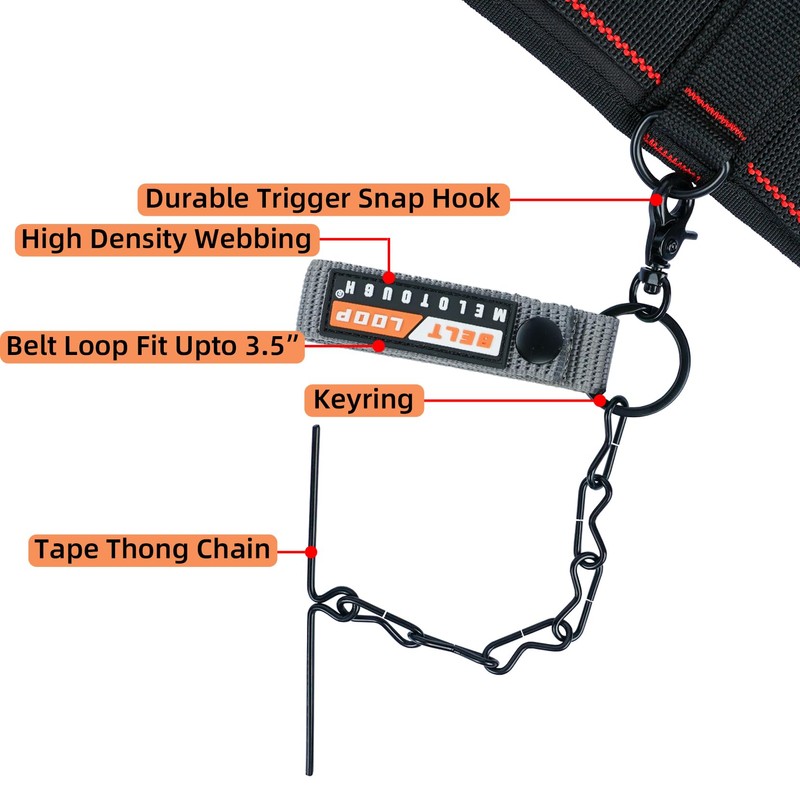 MELOTOUGH Tape Thong for Tool Belt Waist Electrical Tape Strap