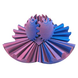 The Whirling Wonder Fidget Gear Ball, Gear Ball Fidget Toy Sphere,3D Printed Gear Ball Spin Ball Gear Fidget Toy, Sensory Toys Gifts For Adults And Kids Stress Relief - Laser Purple