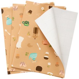 The Gift Wrap Company 58-191810 Cafe Culture Flat Gift Wrapping Paper Sheet Set, 30" x 23", Multicolor, 3 Pieces