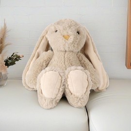 Nicessy Plush Bunny - 14.2'' Ultra-Soft Fluffy Stuffed Rabbit, Eco-Friendly Cotton Fill, Machine Washable, Cozy Hug Companion for Kids Teens Adults, Premium Quality Velvety Smooth Plushie, Ideal Gift for Birthdays:_Beige