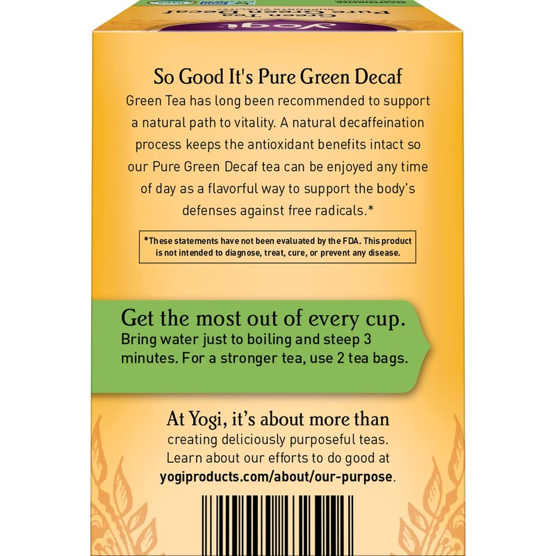 Yogi Tea - Green Tea Pure Green Decaf (6 Pack)